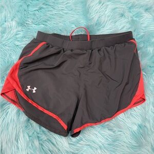 Under Armour Women's Athletic Shorts in Gray and Orange
